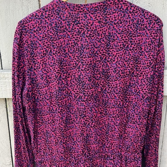 Splendid Long Sleeve Leopard Print Shirt Dress Size Large Rock Star Rocker - Picture 6 of 6